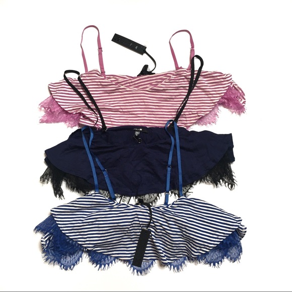Joe's Jeans Other - SET of THREE Joe’s Jeans Lace Trim Bralettes